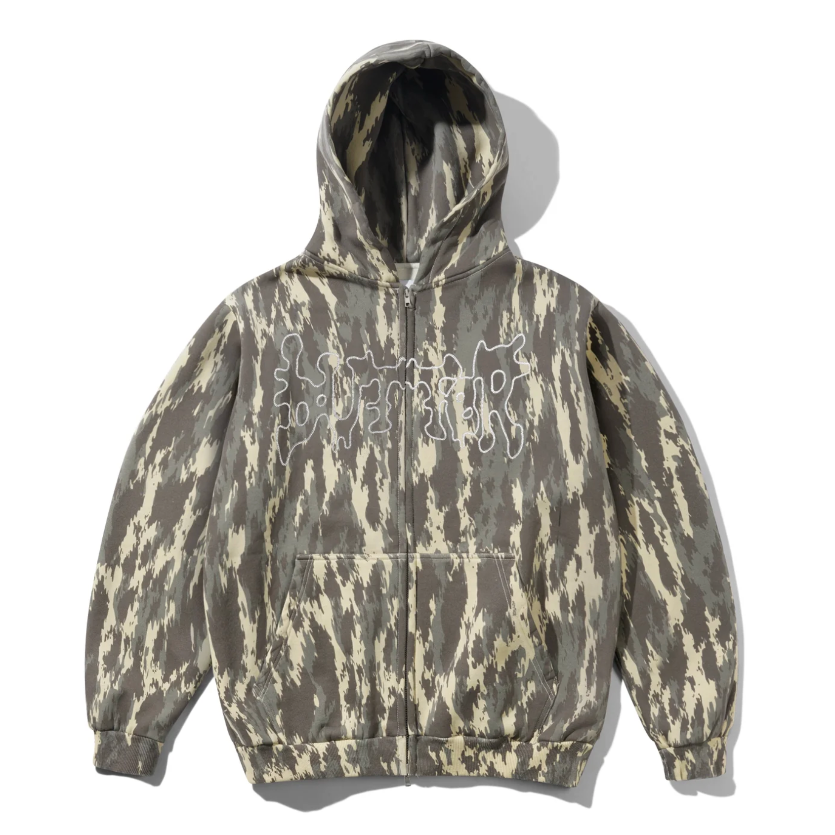 Butter Goods Blotch Zip-Thru Hoodie - Washed Camo