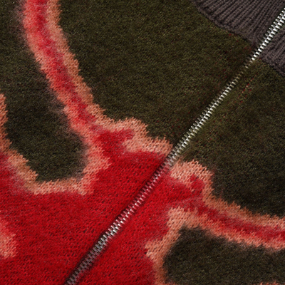 Butter Goods Beetle Zip-Thru Knit Sweater - Olive