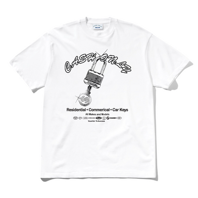 Cash Only Locksmith Tee - White