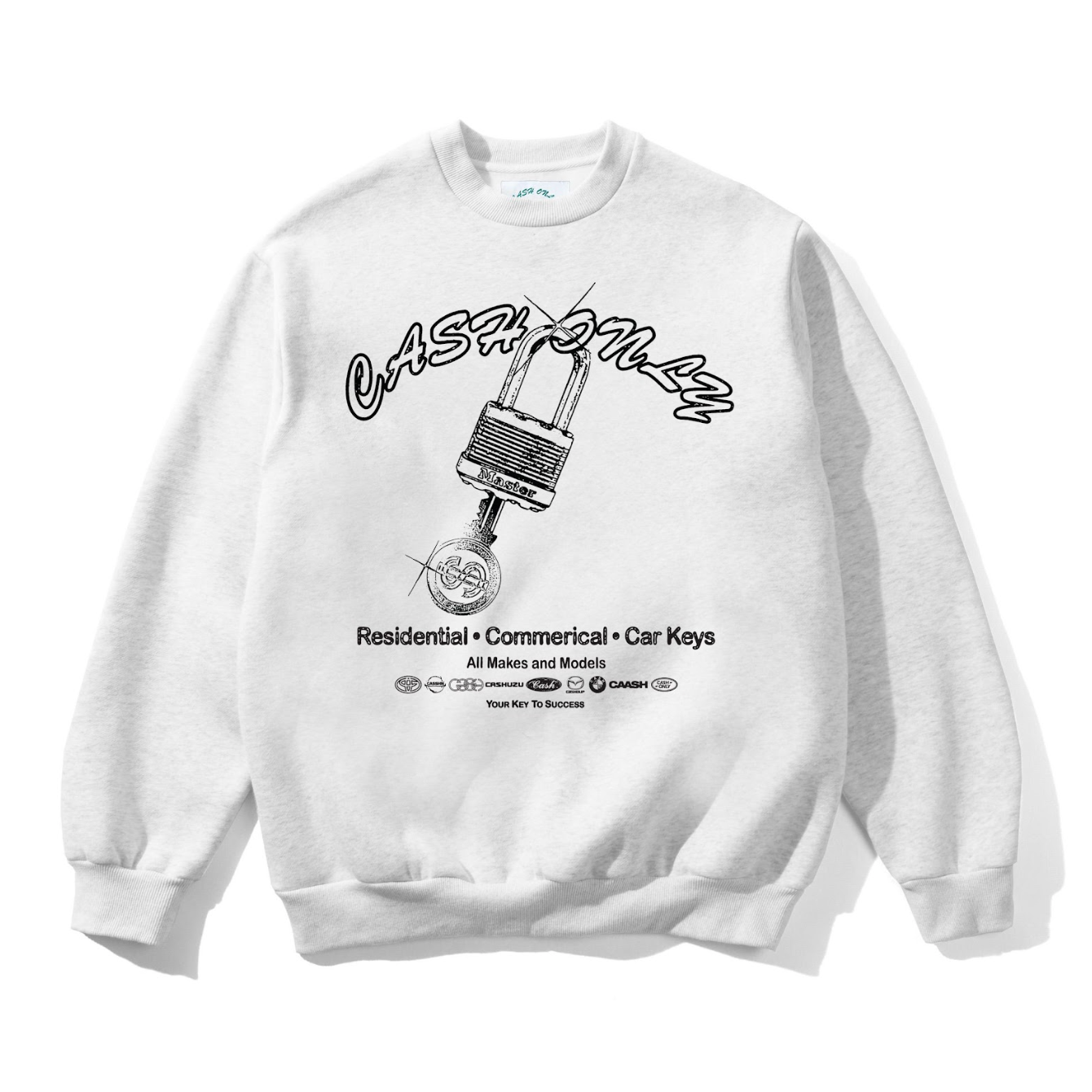 Cash Only Locksmith Crewneck - Ash
