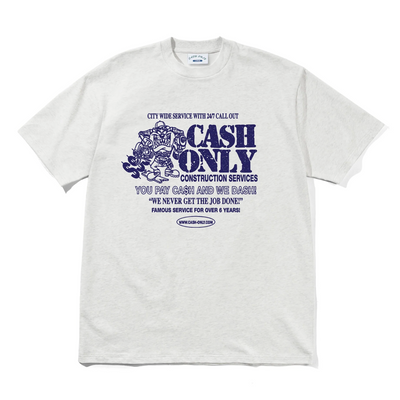 Cash Only Dash Tee - Ash