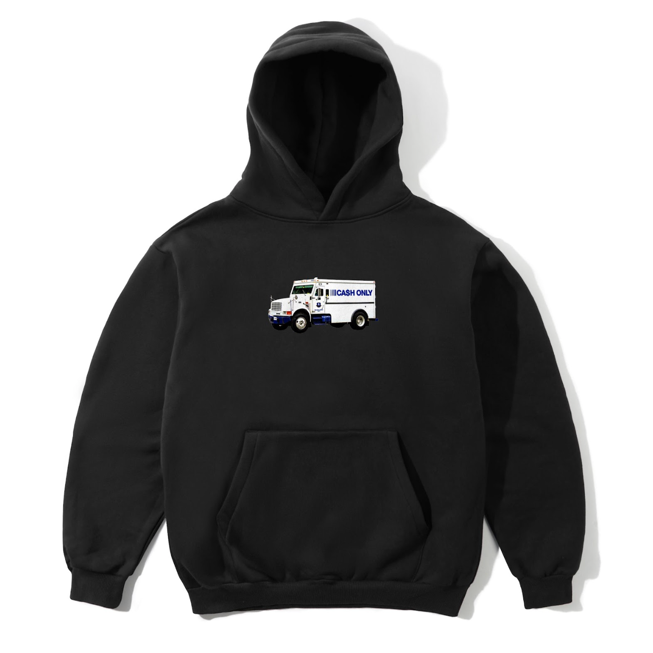 Cash Only Money Truck Pullover Hood - Black