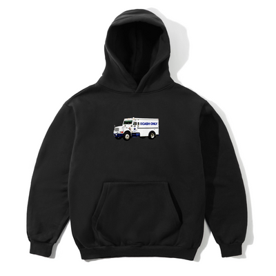 Cash Only Money Truck Pullover Hood - Black