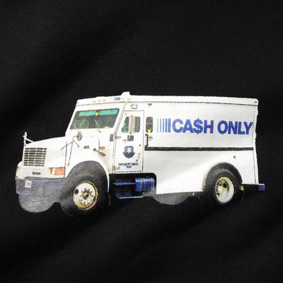 Cash Only Money Truck Pullover Hood - Black