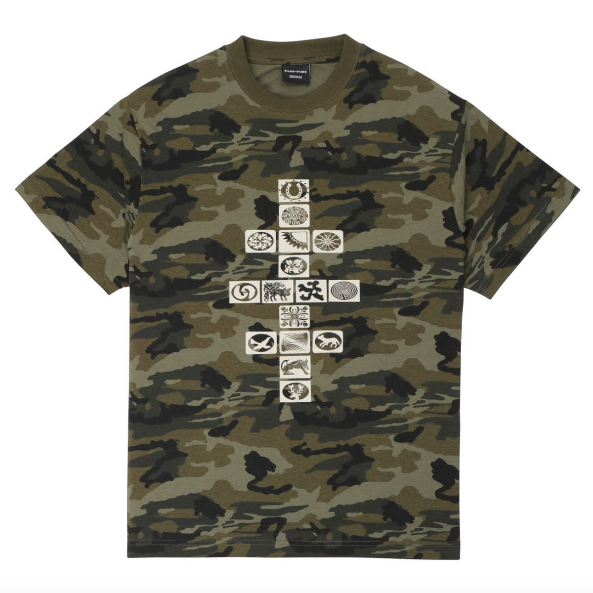 Pass~Port 'Kollaasi' Tee - Woodland Camo