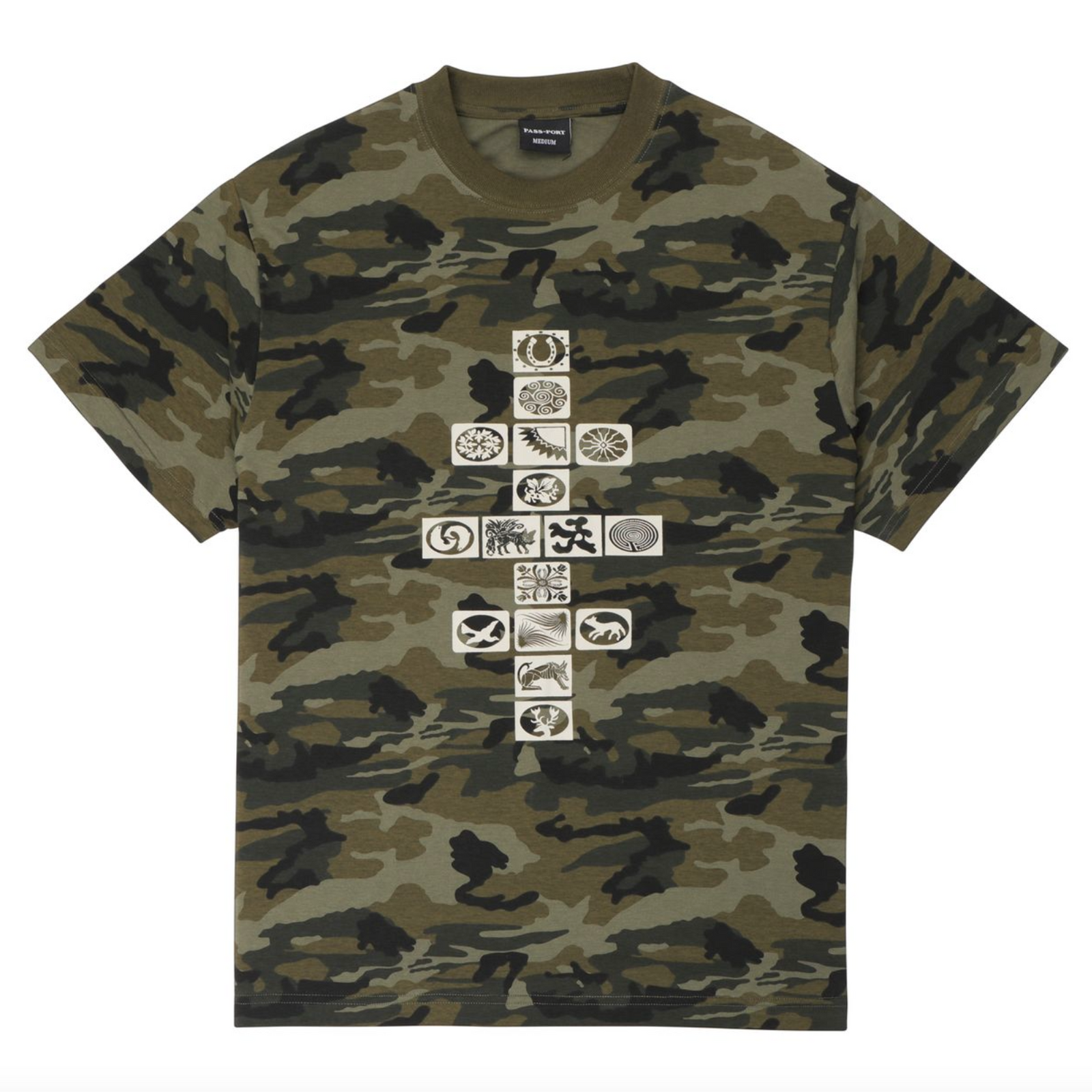 Pass~Port 'Kollaasi' Tee - Woodland Camo