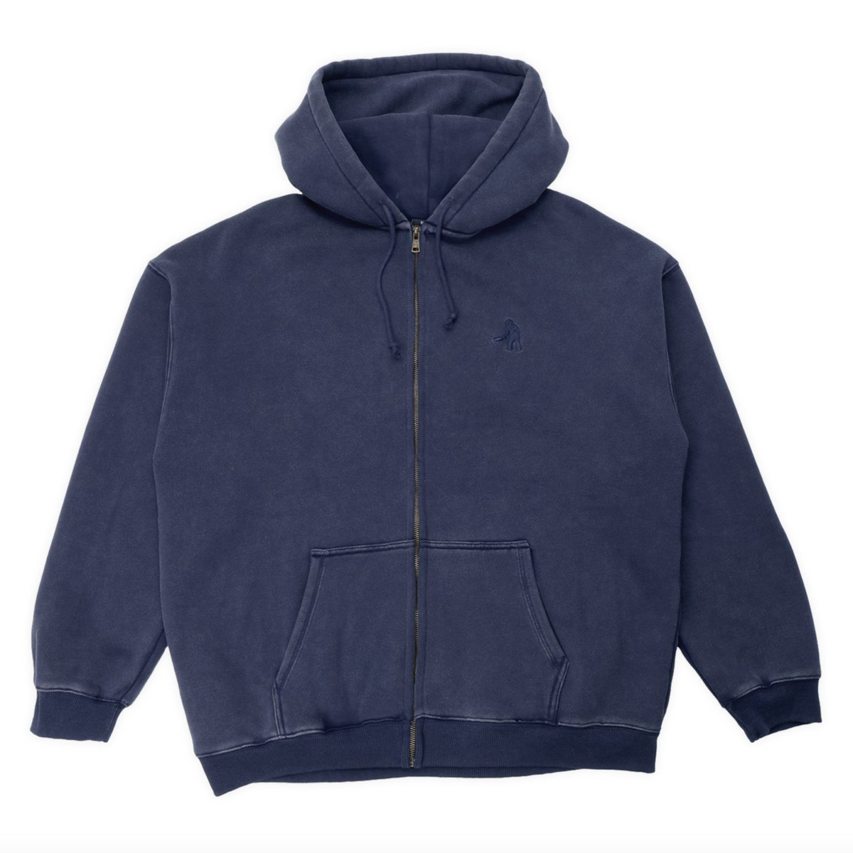 Pass~Port Solid Workers Zip Hoodie - Washed Navy