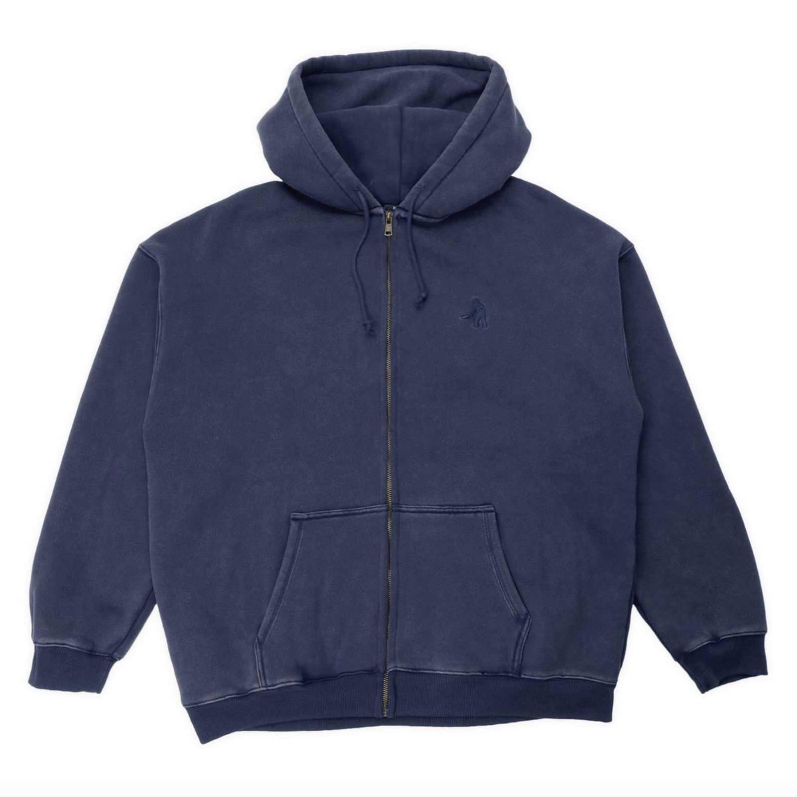 Pass~Port Solid Workers Zip Hoodie - Washed Navy
