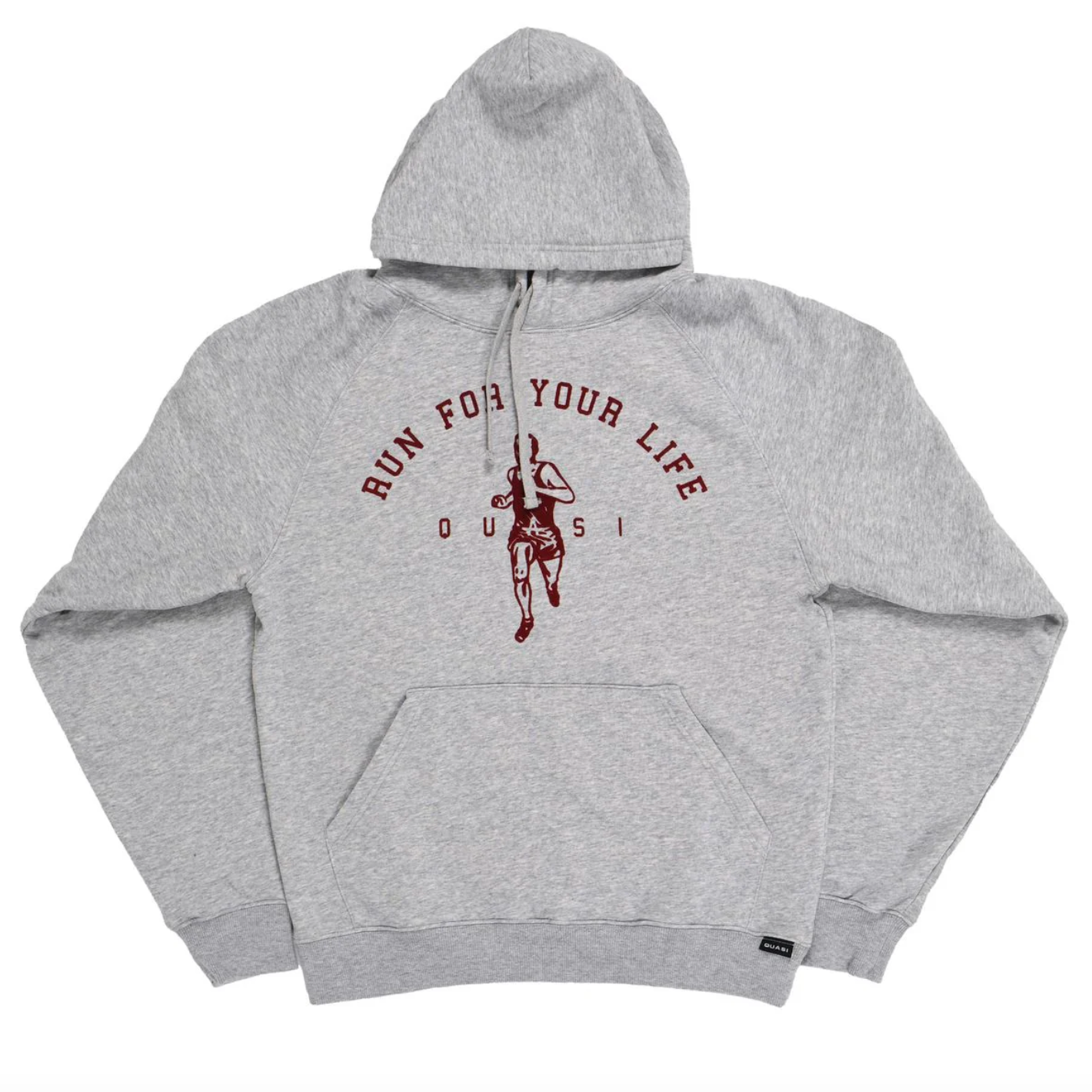 Quasi 'Run For Your Life' Hoodie - Heather Grey