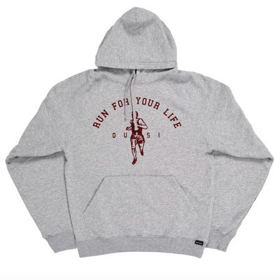 Quasi 'Run For Your Life' Hoodie - Heather Grey