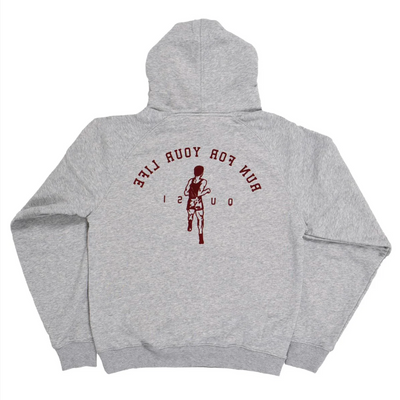 Quasi 'Run For Your Life' Hoodie - Heather Grey