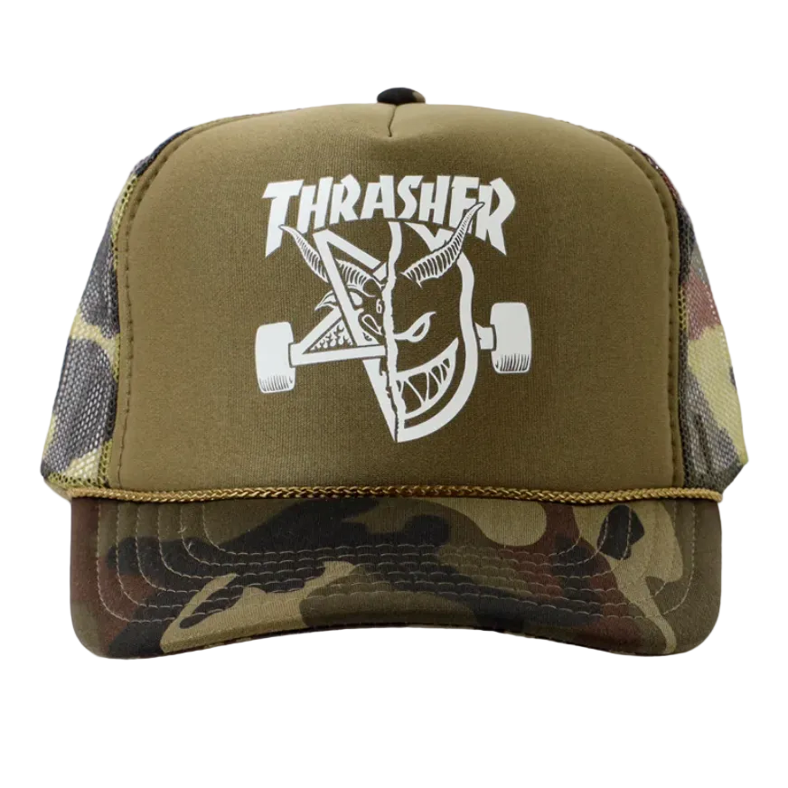 Thrasher x Spitfire Thrash & Burn Trucker - Camo