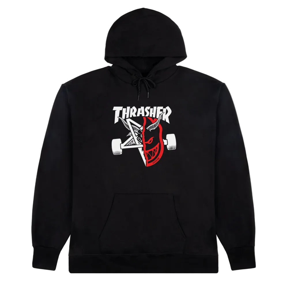 Thrasher x Spitfire Thrash & Burn Hoodie - Black