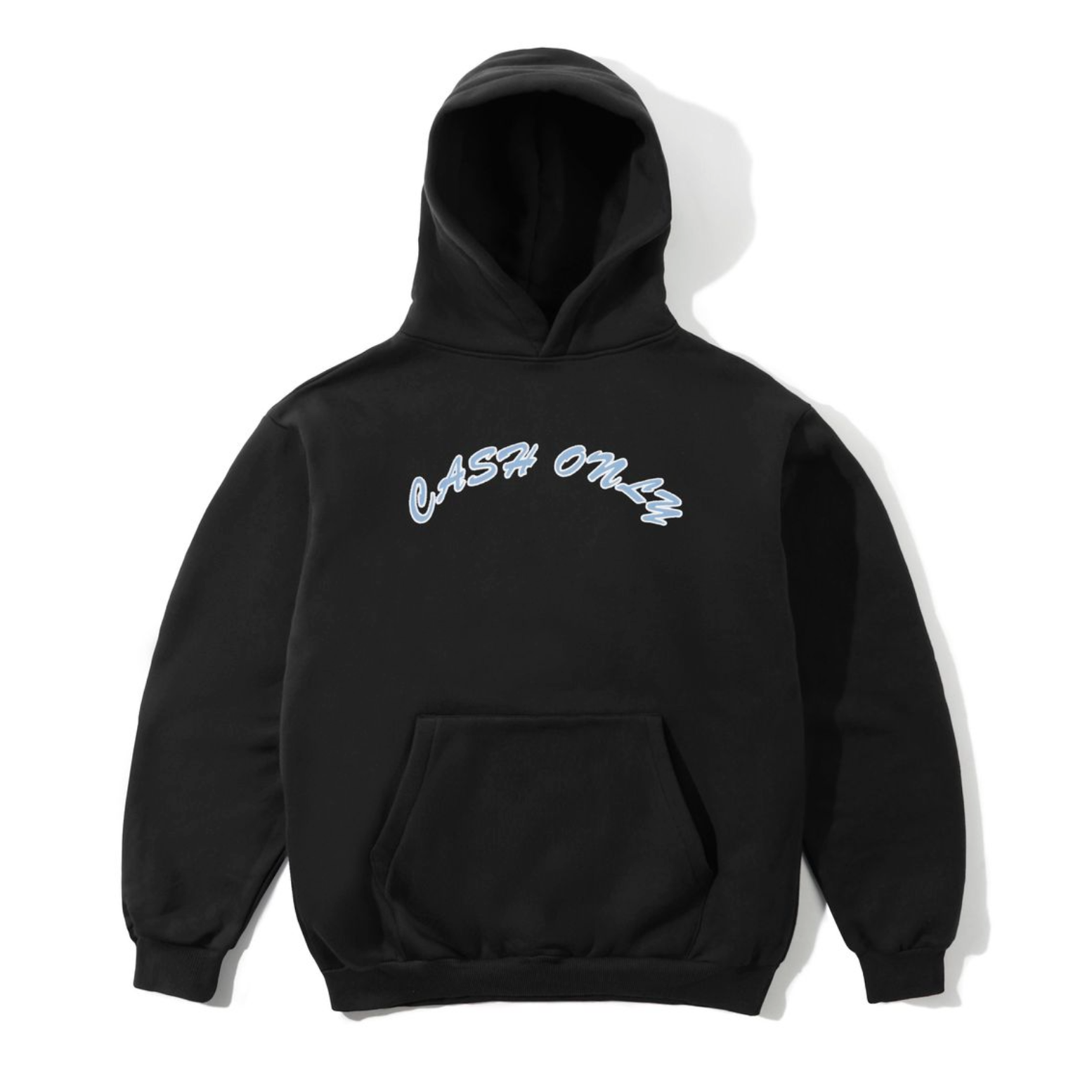 Cash Only Ripstop Logo Applique Pullover Hood - Black