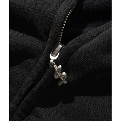 Cash Only Campus Zip-Thru Hood - Washed Black