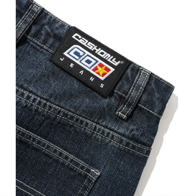 Cash Only Aleka Denim Jeans - Streaky Navy Wash