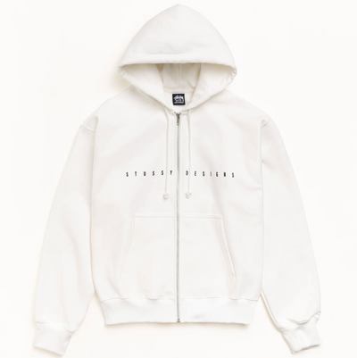Stussy S Box Zip Hoodie - Off White