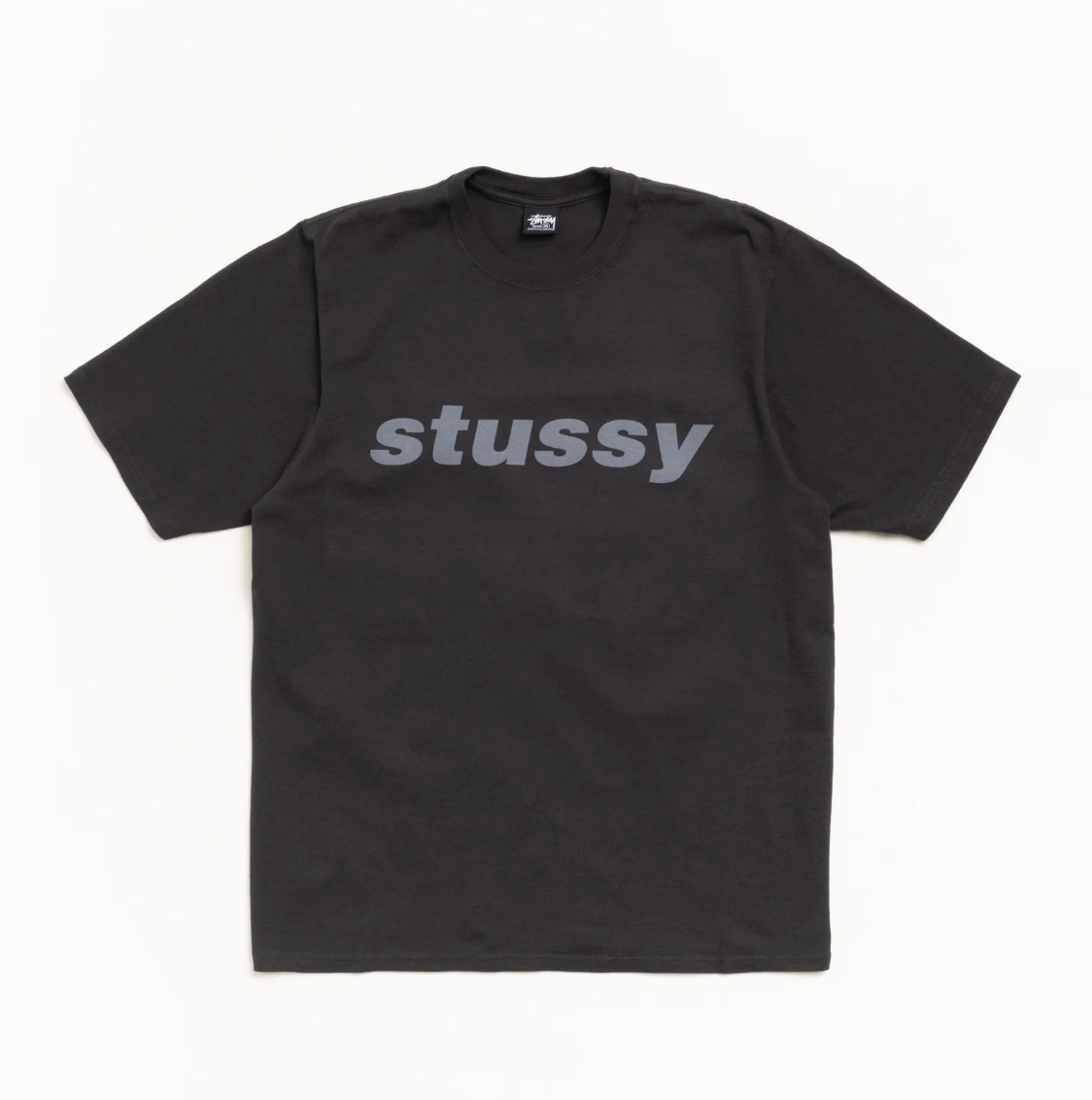 Stussy Shark Tee Pigment Dyed - Faded Black
