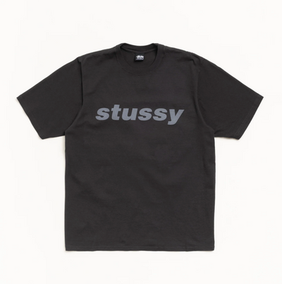 Stussy Shark Tee Pigment Dyed - Faded Black
