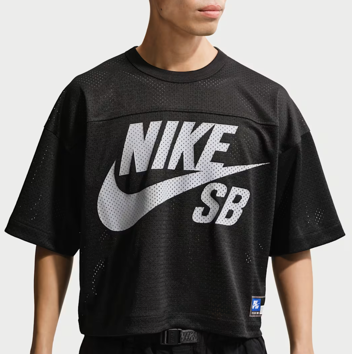 Nike SB Mesh Football Jersey Skate Top - Black