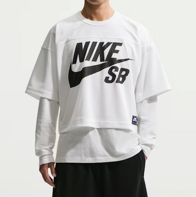 Nike SB Mesh Football Jersey Skate Top - White