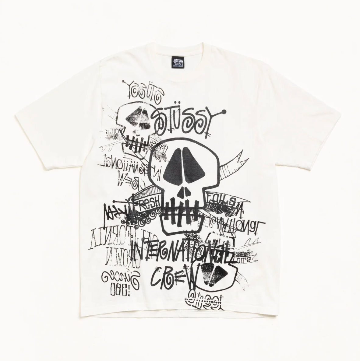 Stussy Skulls Tee Pigment Dyed - Natural