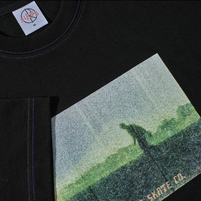 Polar Skate Co Doodle Contrast Tee Beach Walk - Black/Purple