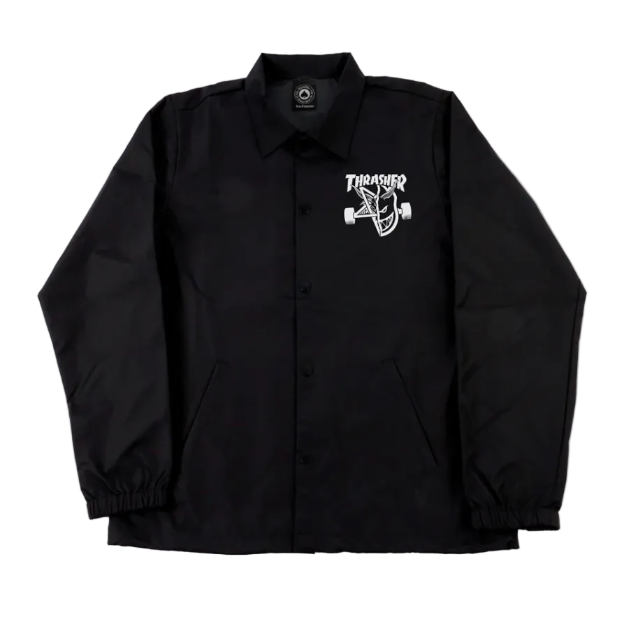 Thrasher x Spitfire Thrash & Burn Coach Jacket - Black | 35th North