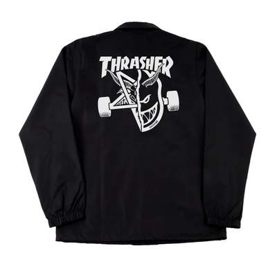 Thrasher x Spitfire Thrash & Burn Coach Jacket - Black