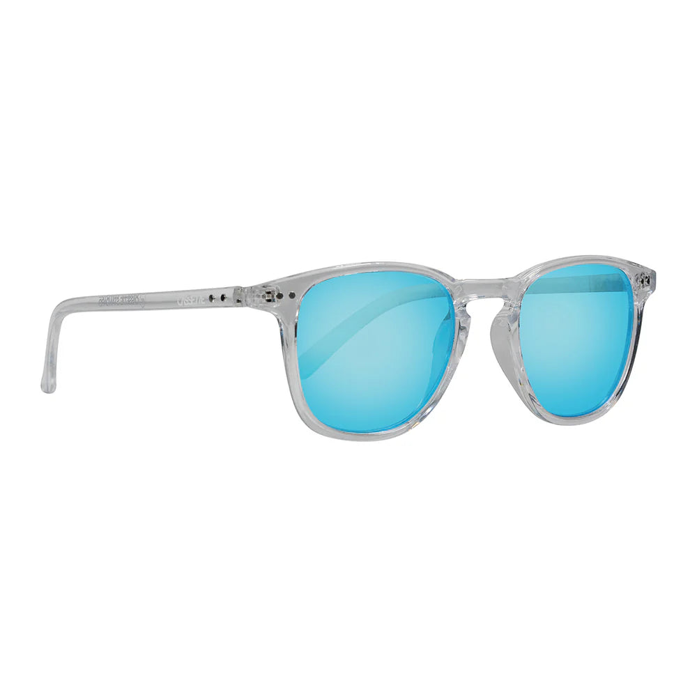 Cassette Optics Standard Sunglasses - Clear / Sky Blue Mirror Lens