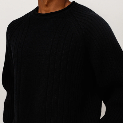 Stussy Merino Roll Neck Sweater - Black