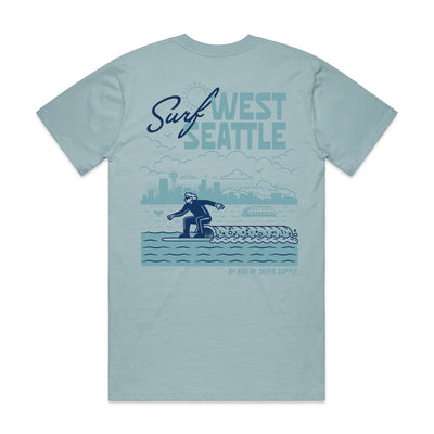 By And By Surf West Seattle T-Shirt - Blue