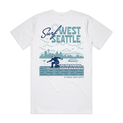 By And By Surf West Seattle T-Shirt - White