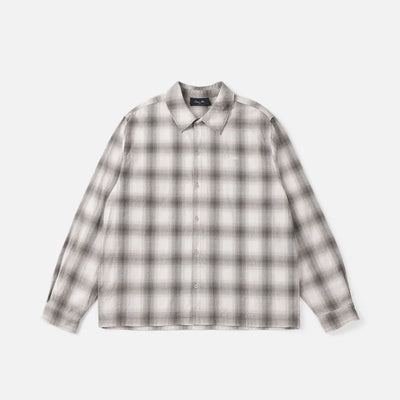 Dime Premium Flannel Shirt - Light Grey