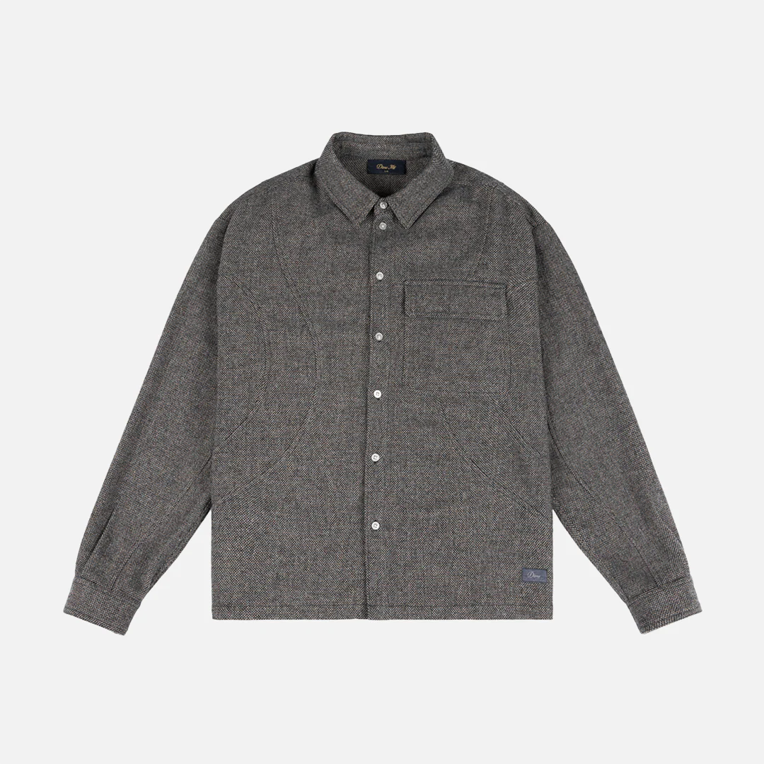 Dime Wool Overshirt - Silver