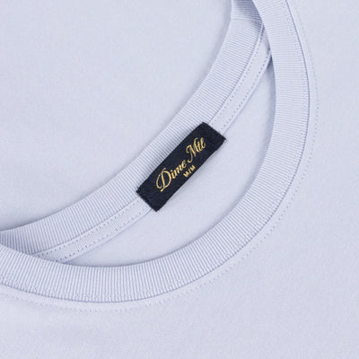 Dime Cursive Small Logo T-Shirt - Gray Lavender