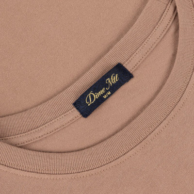 Dime Cursive Small Logo T-Shirt - Sepia