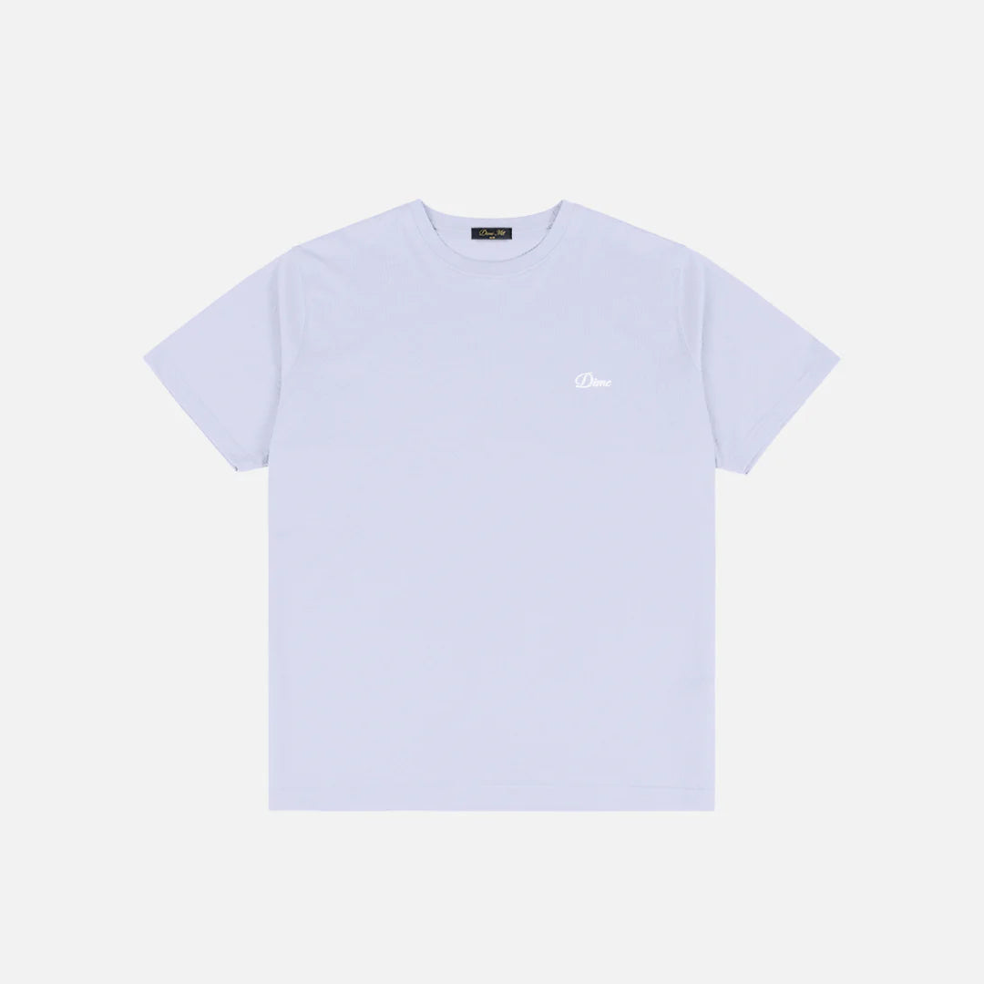 Dime Cursive Small Logo T-Shirt - Gray Lavender