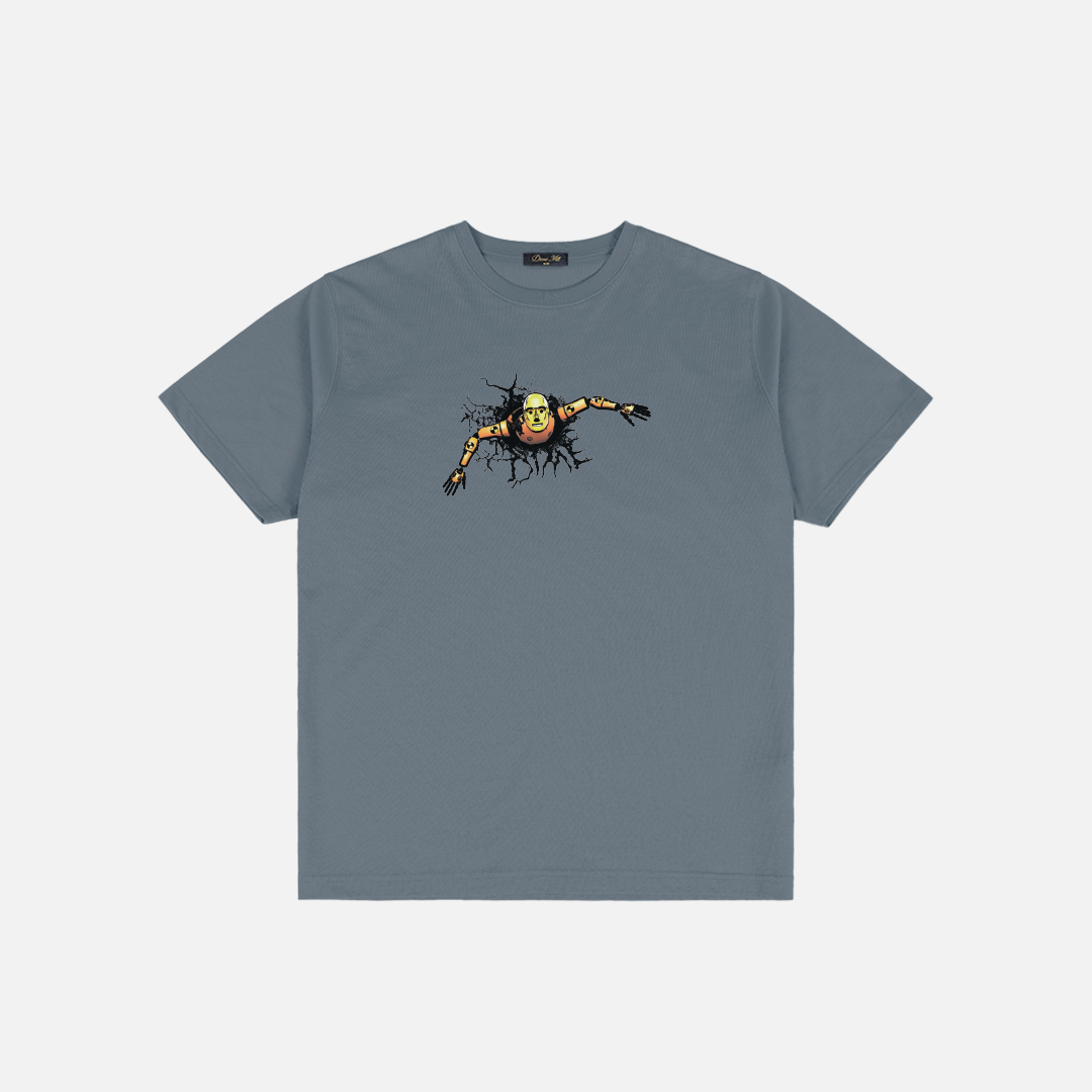 Dime Crashed T-Shirt - Granite