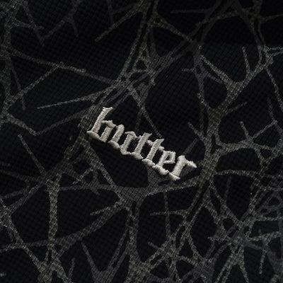 Butter Goods Thorn Camo Waffle Zip-Thru Hood - Black