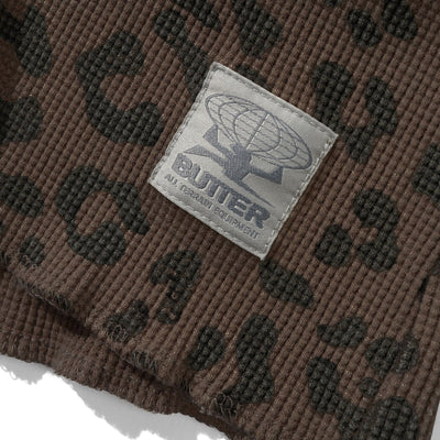 Butter Goods Waffle L/S Top - Leopard