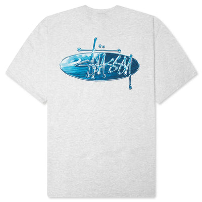 Stussy Wave Oval Tee - Ash Heather
