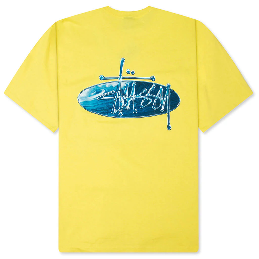 Stussy Wave Oval Tee - Lemon