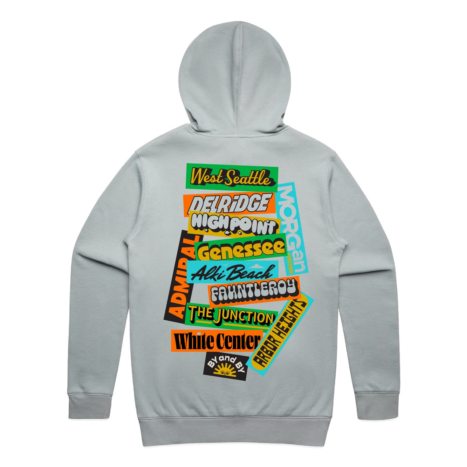 By And By Stickers Hooded Sweatshirt Smoke