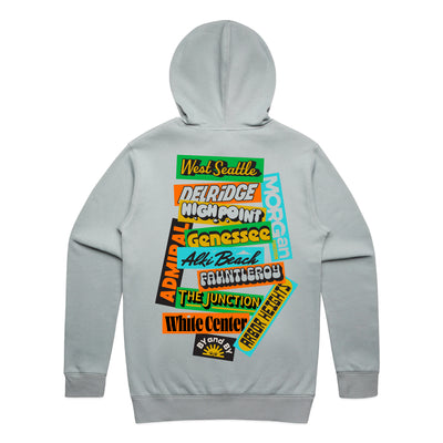 By And By Stickers Hooded Sweatshirt Smoke