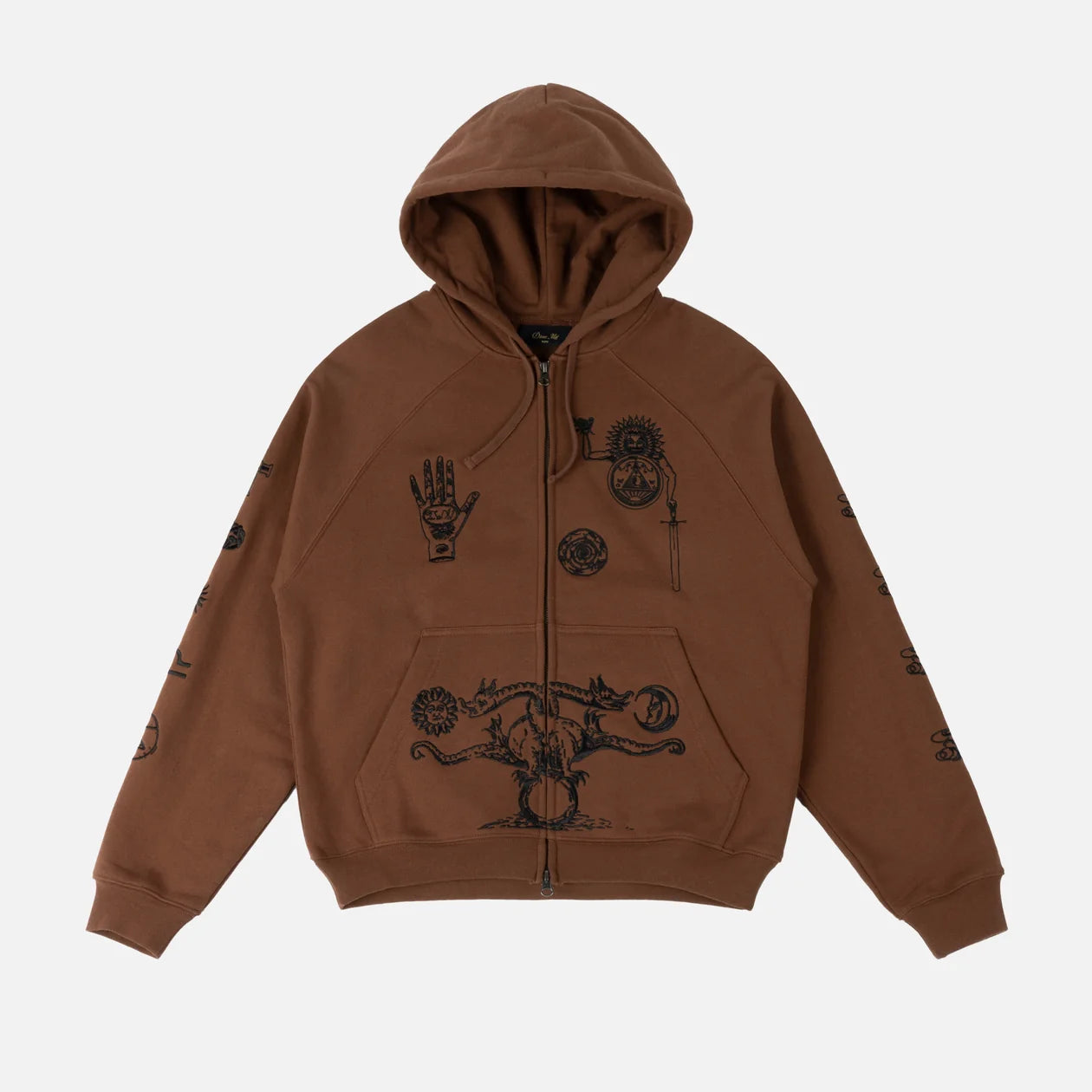 Dime Sigil Zip Hoodie - Americano
