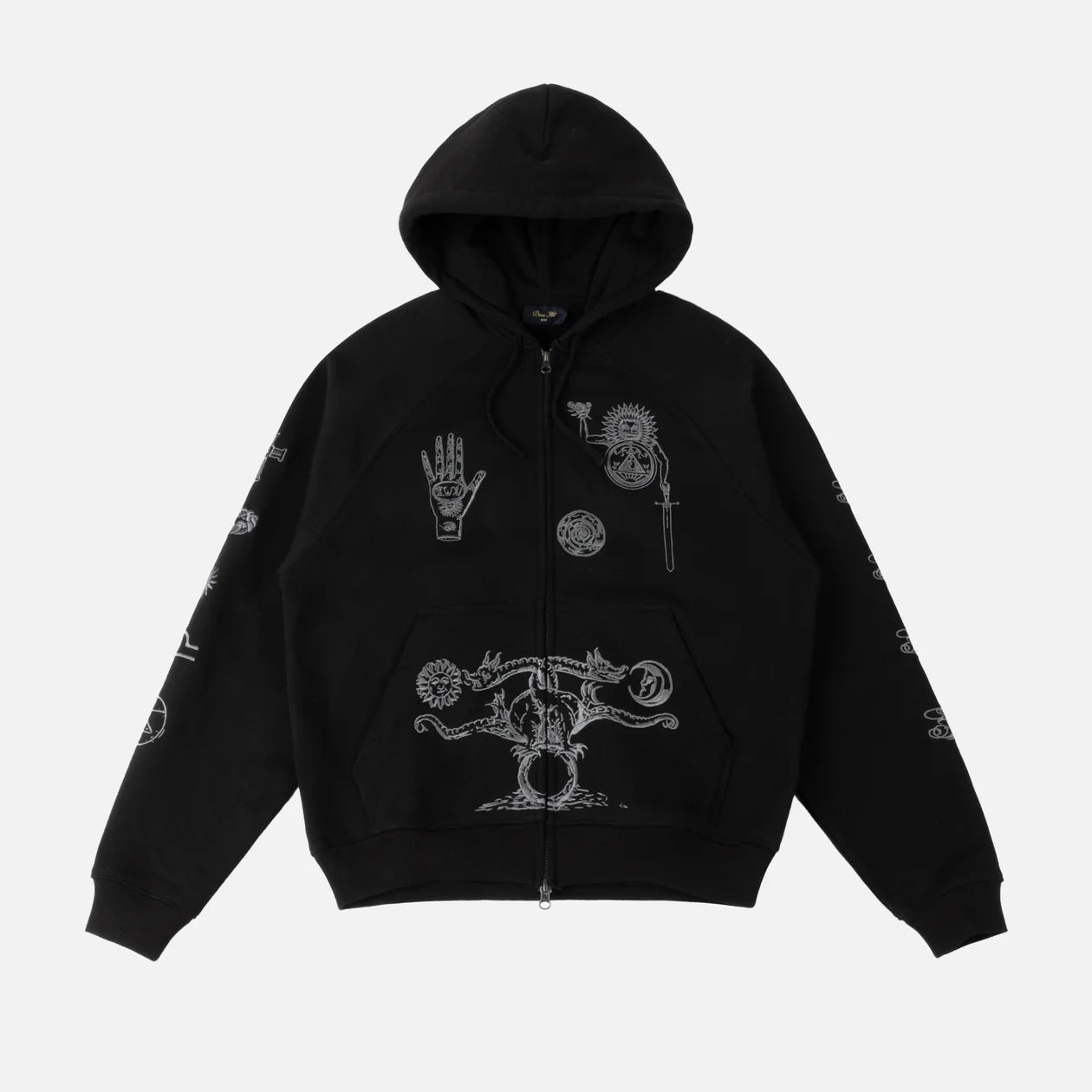 Dime Sigil Zip Hoodie - Black