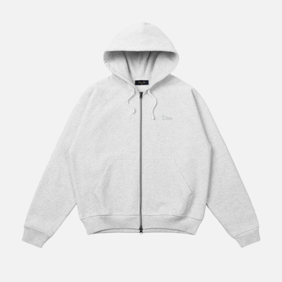 Dime Classic Small Logo Zip Hoodie - Ash