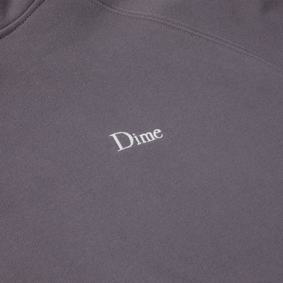 Dime Classic Small Logo Zip Hoodie - Charcoal Grape