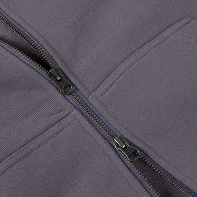 Dime Classic Small Logo Zip Hoodie - Charcoal Grape